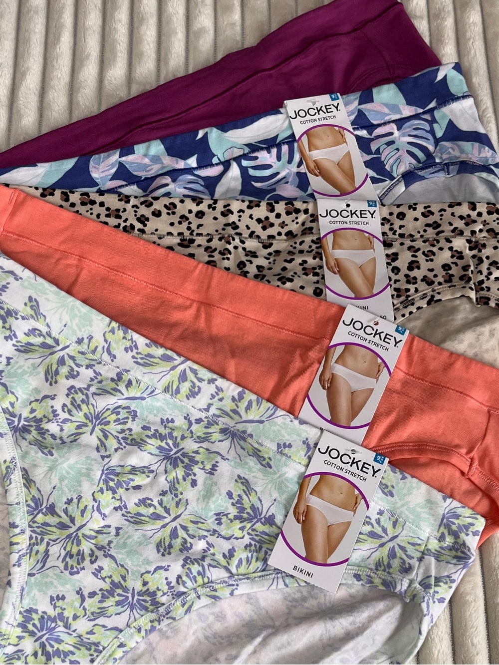 Jockey Bikini Briefs Cotton Multi Colors & Prints Size 9 NWT